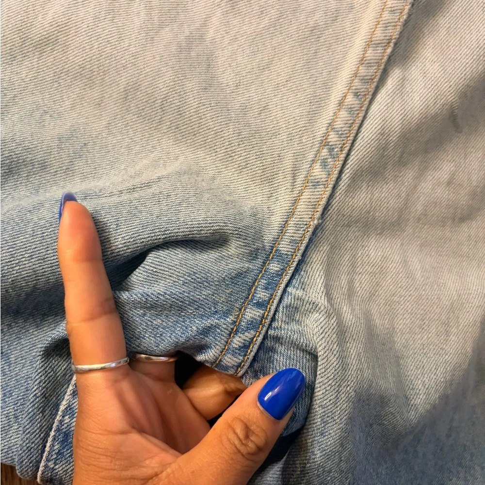 MOTHER Light Blue Straight Leg Jeans - Picture 10 of 11